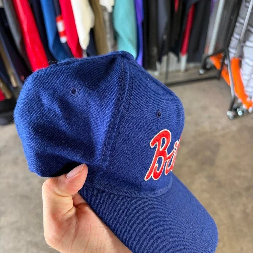 90s new era buffalo bills script flat bill hat